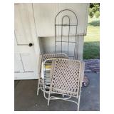 Group of Patio Chairs & Garden Trellis