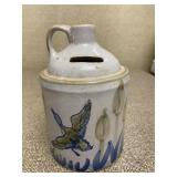 1980 Louisville Stoneware Duck Jug Bank Vintage