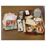 Misc Vintage Lot Stamps Mail Hankies Etc