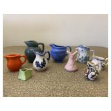 Group of 8 Miniature Pottery Pitchers & Vases