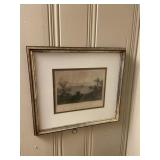 Saratoga Lake Vintage Framed Print