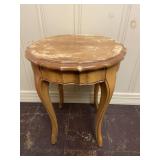 Small Round Wood Table Distressed Top