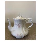 Hanley England Semi-Porcelain Floral Tea Pot