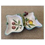 Made in Italy Fruit Themed Vintage Divided Dish