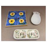 Home Decor Pineapple Soap Flower Set of 3