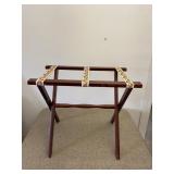 Folding Wooden Luggage Rack Travel Decor Vintage