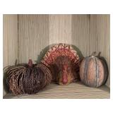 Fall Decor Pumpkins Turkey Etc