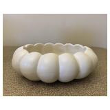 Vintage Off White Oval Hull Bowl Numbered