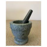 Small Marble Style Mortar & Pestel Set