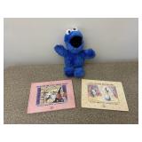 Vintage Cookie Monster Plush & Kids Books