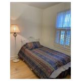 Vintage Metal Twin Bed & Standing Lamp Combo