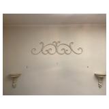 White Wall Decor & Small Shelves Set of 3