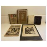Group of 6 Old Books Programs Ephemera Etc