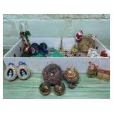 Box Lot Vintage Christmas Ornaments Holiday