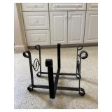 Black Wrought Iron Magazine Rack MCM