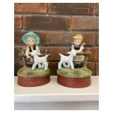 Heritage House Boy & Girl Vintage Music Boxes