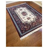 Nice Burgundy Accent Area Rug 5.3X8