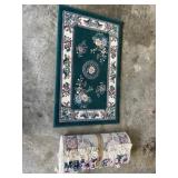 Small Green Area Rug & Other Rug Set of 2