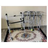 Set of 3 Walkers with Wheels Handicap Mobility
