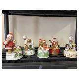 Set of 5 Christmas Music Boxes Inc Enesco