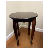 Small Round Dark Wood Table Good Quality