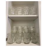 Collection of Fostoria Clear Thumbprint Mugs