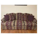 Nice Quality Maroon Accent Floral Sofa Couch