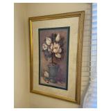 Magnolia Flower Gold Framed Print