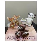 Miniature Vintage Animal Figurines Inc Raccoons