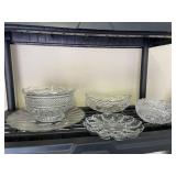 Set of 5 Clear Glass & Crystal Bowls Dishes