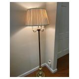 Gold Accent Floor Lamp White Shade