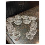 Set of Crystal Clear Coasters & Napkin Rings