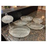 Fostoria Clear Cube Art Glass Set of 6