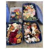 Vintage Beanie Babies Large Collection 4 Totes Inc