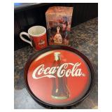 Coca Cola Advertising Tray Coffee Cup & Bell