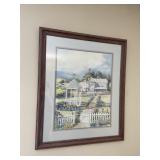 Country Farmhouse Wood Framed Print