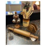 Vintage Kitchen Items Inc Wood Rolling Pin