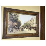Antique Oak framed Street Scene by E. Grandjean