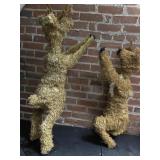 Set of 2 Christmas Holiday Deer Yard Decor