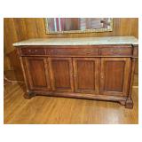 Designer Hickory White Granite Top Buffet