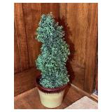 Stone Planter & Faux Plant