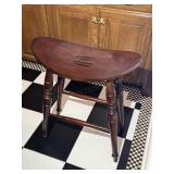 Hardwood Saddle Stool