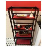 Black & Red Tinted Shelves & contents