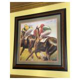 "Into the Turn" horse racing scene