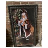 Large Santa Claus Christmas Tree Framed Print