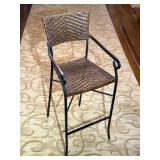 Wicker Armchair Stool