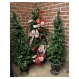 Group of 3 Medium Size Christmas Trees