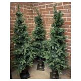 Set of 3 Medium Size Lighted Christmas Trees
