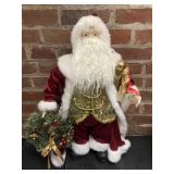 Santa Claus Holding Wreath Christmas Holiday Decor