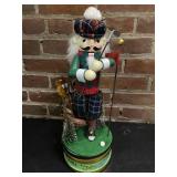 Green Golfing Christmas Nutcracker Holiday Decor
